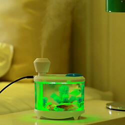 Wewoo Humidificateur d'Air blanc 460ML Fish Tank Style Ultrasons Aromathérapie Air Purificateur USB Atomiseur avec LED Night Light