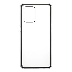 Coque en métal absorption magnétique, argent pour votre Oppo A74 4G/F19