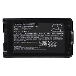 vhbw Batterie compatible avec Kenwood NX-220, NX-320, NX3200, NX3220, NX-3220, NX3300, NX3320, NX-3320 radio talkie-walkie (3?300mAh, 7,4V, Li-ion)