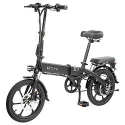 DYU A1F Vélo Pliant Électrique 16 Pouces 250W Noir