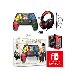 Spirit of Gamer Manette SWITCH Bluetooth Nintendo HARRY POTTER 4 MAISONS + CASQUE SWITCH PRO-SH3 SWITCH EDITION