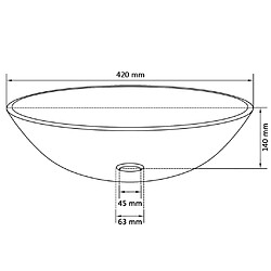 Avis vidaXL Lavabo Verre trempé 42 cm Givré