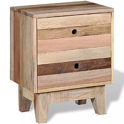 Helloshop26 Table de nuit chevet commode armoire meuble chambre bois de récupération massif 1402019 pas cher