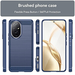 Htdmobiles Coque pour Honor 200 5G - housse etui silicone gel carbone + film ecran - BLEU FONCE