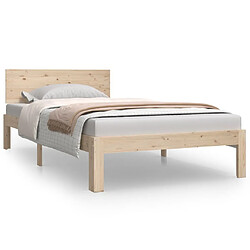 Maison Chic Lit adulte - Lit simple Cadre de lit,Structure du lit Contemporain Bois de pin massif 100x200 cm -MN61351