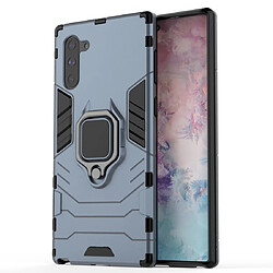 Wewoo Coque Rigide PC + TPU Housse de protection antichoc avec support d'anneau magnétique pour Galaxy Note10 bleu marine