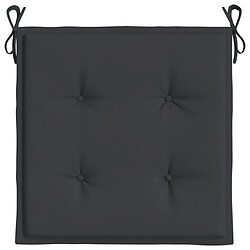 Acheter vidaXL Coussins de chaise de jardin lot de 2 noir 50x50x3 cm