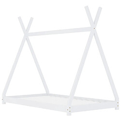 vidaXL Cadre de lit d'enfant Blanc Bois de pin massif 80x160 cm