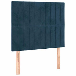 Maison Chic Lot de 2 Têtes de lit design Bleu pour chambre - Décoration de lit foncé 90x5x78/88 cm Velours -MN80356 