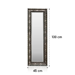 Miroir - Casa Chic Chelsea Blumfeldt - cadre bois rectangulaire 130 x 45 cm vintage - Argent pas cher