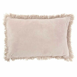 Paris Prix Coussin Déco Franges Velours 35x55cm Rose