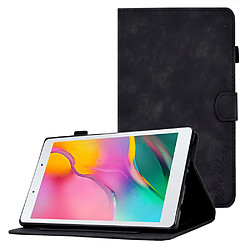 Etui en PU magnétique, fonction d'éveil/veille automatique avec support et porte-cartes pour Samsung Galaxy Tab A 8.0 (2019) SM-T290 (Wi-Fi) - noir