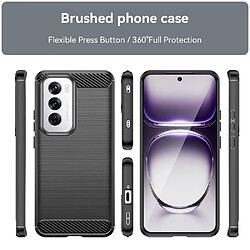 Htdmobiles Coque pour Oppo Reno 12 5G - housse etui silicone gel carbone + film ecran - NOIR