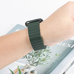 Bracelet en silicone MUTURAL résistant à la transpiration, réglable, magnétique, vert pour votre Apple Watch Series 7 41mm/6/5/4/SE 40mm/3/2/1 38mm