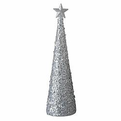 Paris Prix Décoration de Noël Led Cône & Étoile 34cm Argent