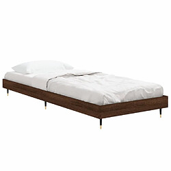 Avis vidaXL Cadre de lit sans matelas chêne marron 75x190cm bois ingénierie