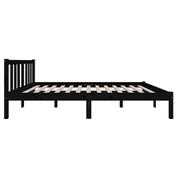 Acheter vidaXL Cadre de lit sans matelas noir bois massif 120x190 cm