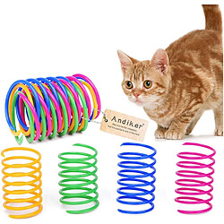 Jouet de Chat à Ressort, Printemps Jouet de Chat 20 pièces, Coloré Interactif Chat Jouets, Ressorts en Spirale en Plastique, Durable et Souple, Jouet de Chat pour la Chasse et la Morsure