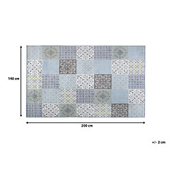 Beliani Tapis 140 x 200 cm motif mosaïque INKAYA