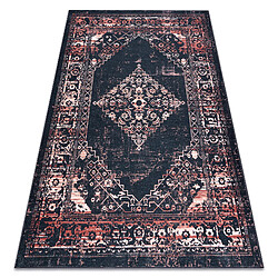 RUGSX Tapis ANTIKA 120 tek, ornement moderne, lavable - noir terre cuite 160x220 cm