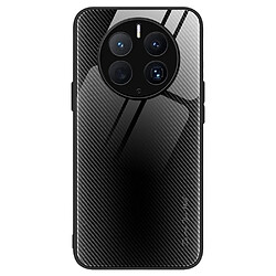 Coque en TPU Anti-empreintes, texture fibre de carbone pour votre Huawei Mate 50 Pro 4G - noir