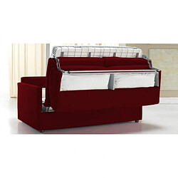 Avis Inside 75 Canapé lit 3 places SUN convertible EXPRESS 140cm microfibre bordeaux matelas épaisseur 16cm