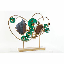 Figurine Décorative DKD Home Decor Miroir Doré Métal Vert (62 x 9 x 53.3 cm)