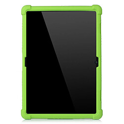 Coque en silicone avec béquille coulissante vert pour votre Lenovo Tab M10 TB-X605F