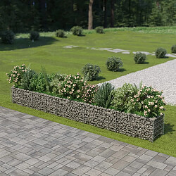 Maison Chic Jardinière,Lit surélevé - Bac à fleurs - pot de fleur à gabion Acier galvanisé 450x50x50 cm -GKD74043