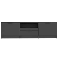 Acheter Maison Chic Meuble TV scandinave - Banc TV pour salon Noir 140x35x40 cm Bois d'ingénierie -MN26394