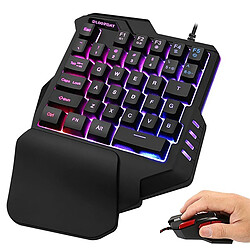 Universal Clavier mécanique jeu main gauche clavier souris pour le jeu lol dota pour le jeu puborg