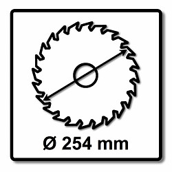 Festool Lame de scie circulaire à dents fines W60 254 x 2,4 x 30 mm pour scie circulaire de table TKS 80