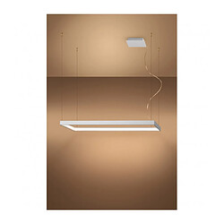 Avis Luminaire Center Plafonnier LED intégré Tuula Integrated Aluminium blanc 1 ampoule 150cm