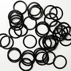 100 pcs métal soutien-gorge lingerie bracelet couture clip crochet o anneaux curseur noir 15mm pas cher