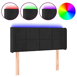 Maison Chic Tête de lit moderne à LED lumineuse pour chambre - Décoration de lit Noir 83x16x78/88 cm Velours -MN40038