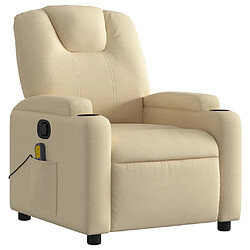 Avis Maison Chic Fauteuil de massage inclinable,Fauteuil luxe de relaxation Crème Tissu -MN72861