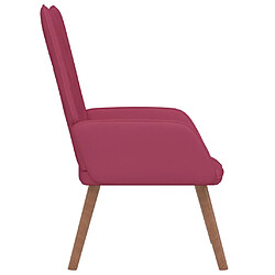 Avis vidaXL Chaise de relaxation Rouge bordeaux Velours