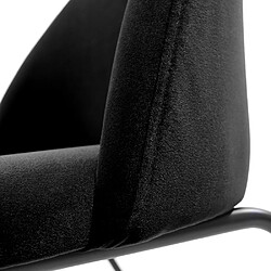 Avis Fauteuil de lounge VELVO Velours noir hjh OFFICE