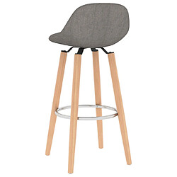 Acheter vidaXL Tabourets de bar lot de 2 gris clair tissu