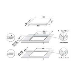 Acheter Table de cuisson à induction 60cm 4 feux 7200w noir - wbb8360ne - WHIRLPOOL