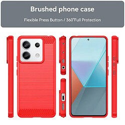 Htdmobiles Coque pour Xiaomi Redmi Note 13 Pro 5G / Poco X6 5G - housse etui silicone gel carbone + film ecran - ROUGE