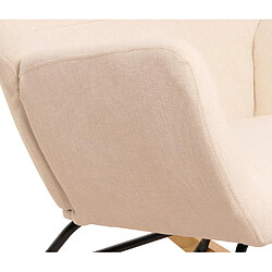 Acheter Mendler Fauteuil à bascule HWC-N13, Fauteuil relax à bascule Fauteuil TV, bois massif métal tissu/textile 320g/m² ~ crème