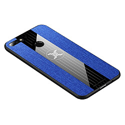 Wewoo Coque Souple Pour Huawei Honor 7C / Profitez de 8 XINLI Tissu de couture Antichoc TPU Housse de protection Bleu