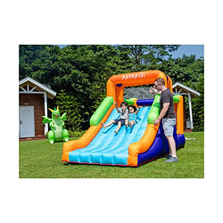 Airmyfun Château Gonflable Toboggy avec toboggan XXL et mur d'escalade, Surface 435x200x220 cm - souffleur et sac de rangement inclus