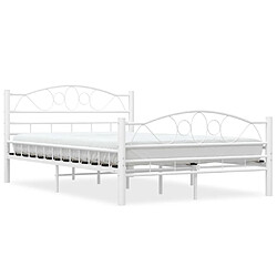 vidaXL Cadre de lit sans matelas blanc métal 120x200 cm