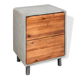 Maison Chic Table de chevet Table de Nuit Meuble de Rangement Bois d'acacia massif 40 x 30 x 50 cm