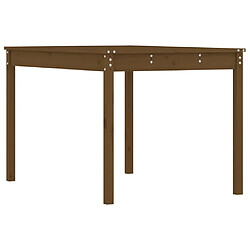 vidaXL Table de jardin marron miel 121x82,5x76 cm bois massif de pin