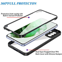 Coque en TPU + acrylique antichoc bleu marine pour votre Samsung Galaxy S22 Plus 5G