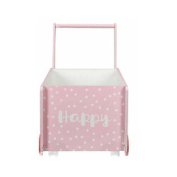 Acheter The Home Deco Kids Bac de rangement chariot pour enfant rose - happy.