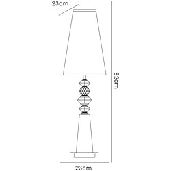 Avis Inspired Lampe de table E27, abat-jour en daim noir/cristal, non compatible LED/CFL